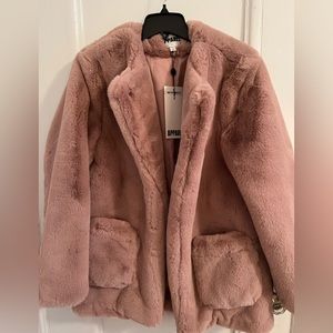 APPARIS Mauve Faux Fur Coat